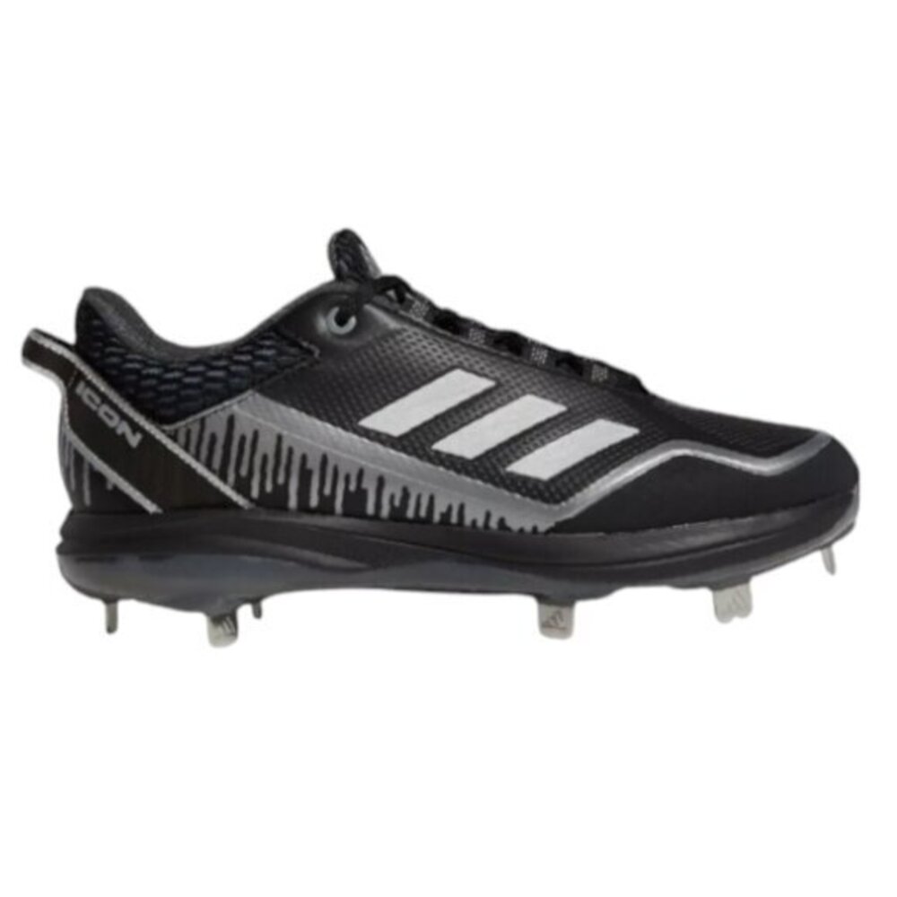 Adidas Icon 7 Dripped Out Metal Baseball Cleats Black Men's 10 New with Tags H00